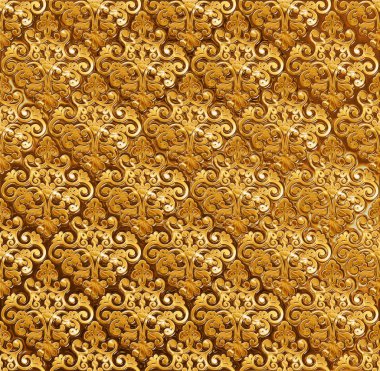 Golden ornamental background. clipart