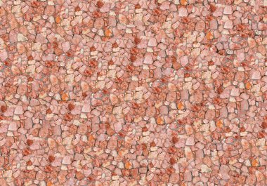 Seamless red stone wall. clipart