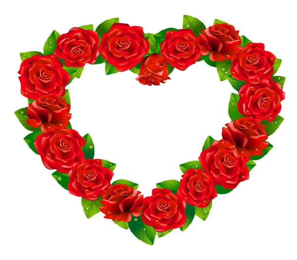 Καρδιά τριαντάφυλλου. — Διανυσματικό Αρχείο
