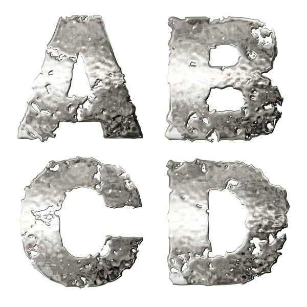 Металлический алфавит . — стоковое фото
