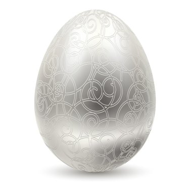 Silver egg. clipart