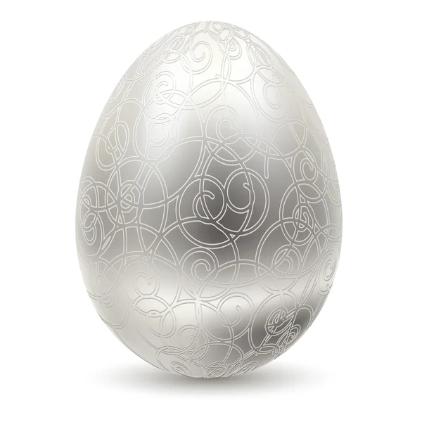 Silver egg. — Stockvector