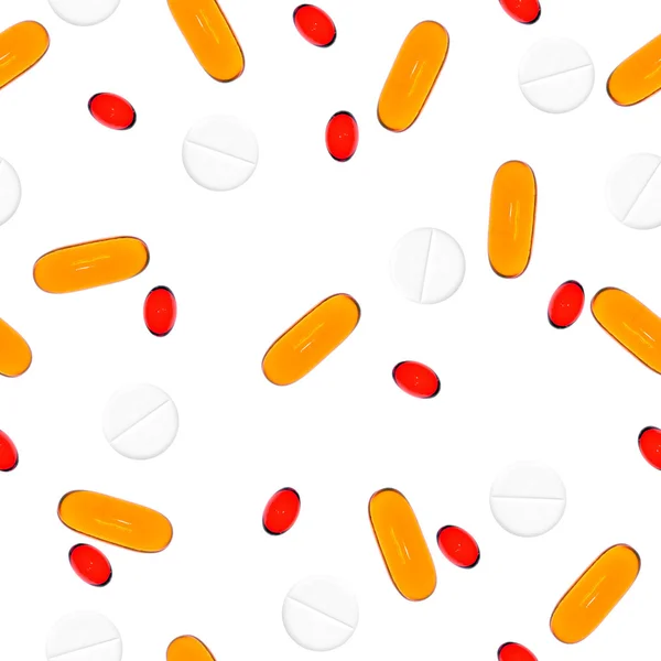 Pills seamless background. — Stock Photo, Image
