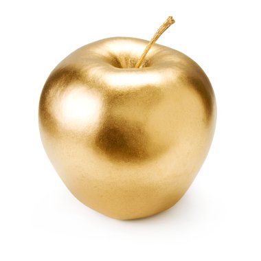 Gold apple. clipart