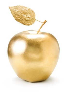 Gold apple. clipart