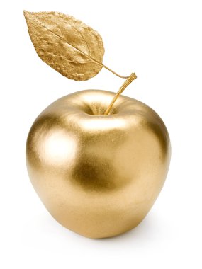 Gold apple. clipart