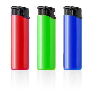 Piezoelectric lighters set isolated on white background. clipart