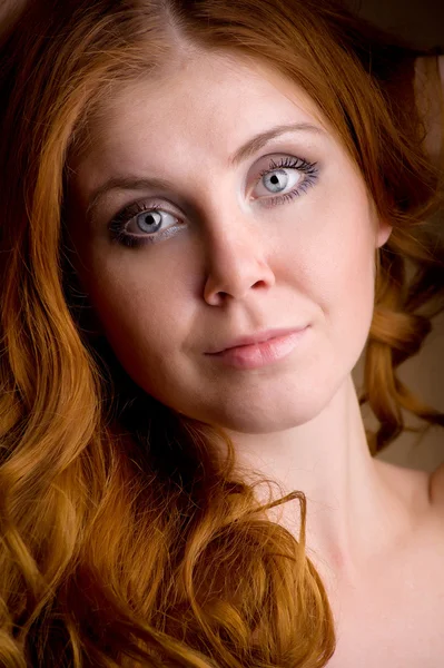 빨간 머리 여성 모델 — 스톡 사진