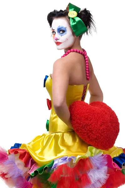 Clown on white background — Stock Photo, Image