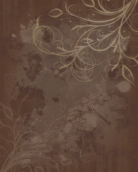 Fundo grunge floral — Vetor de Stock