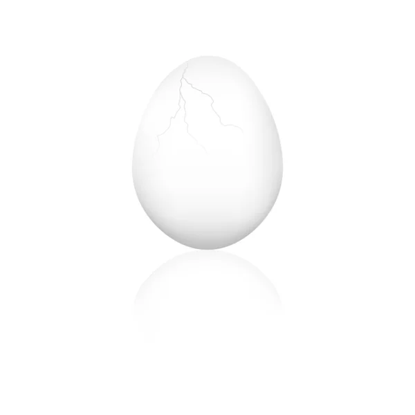 Huevo vector agrietado — Vector de stock