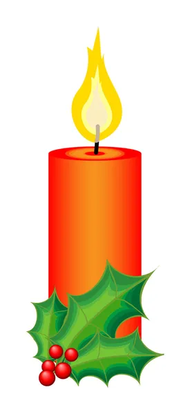 圣诞及新年蜡烛 — 图库矢量图片