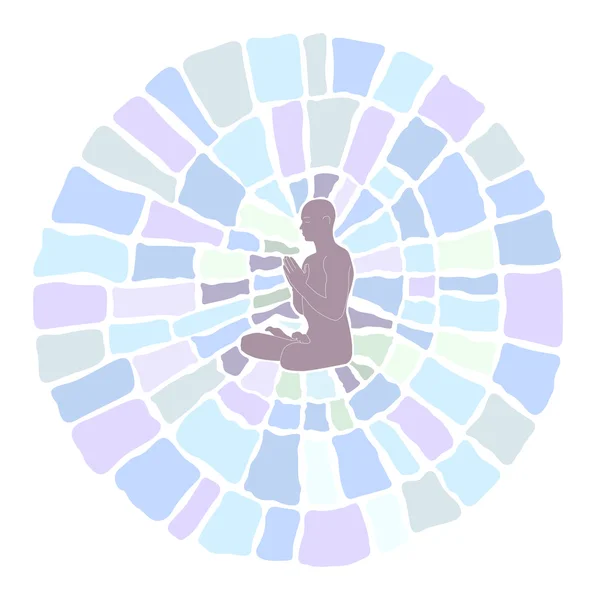Yoga-bidden meditatie — Stockvector