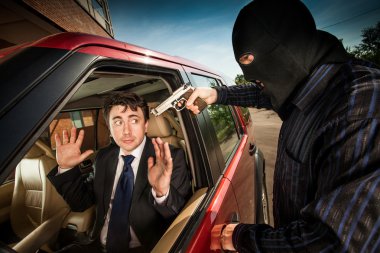 Robbery of the businessman clipart