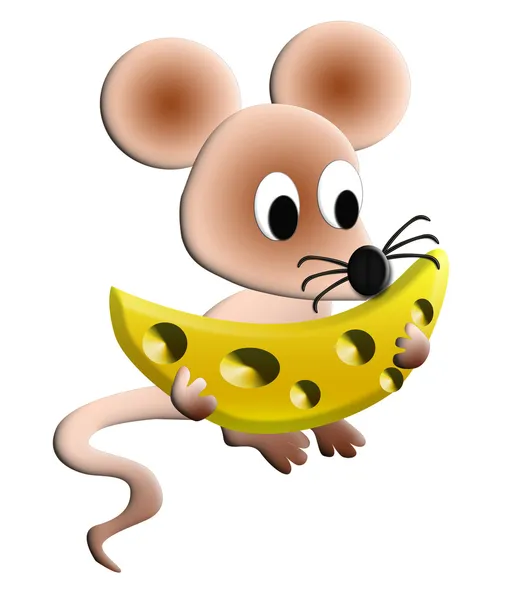 The Illustration hungry mouse — Stock Photo, Image