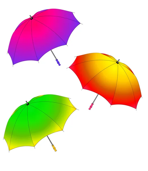 Tre revealled paraply — Stockfoto