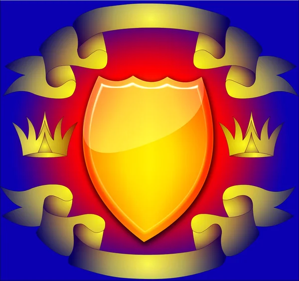 O escudo com corona — Fotografia de Stock