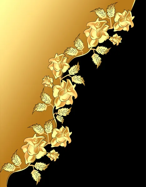 Hintergrund mit Muster gold (de) rose diagonal — Stockvektor