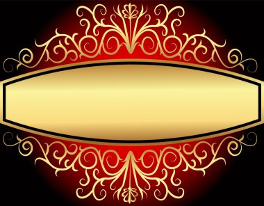 Background with gold(en) vegetable tsarist pattern clipart