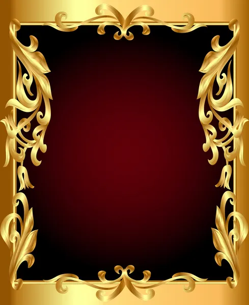 Gold frame with pattern and band — Stock Photo © Yurkina #6269364