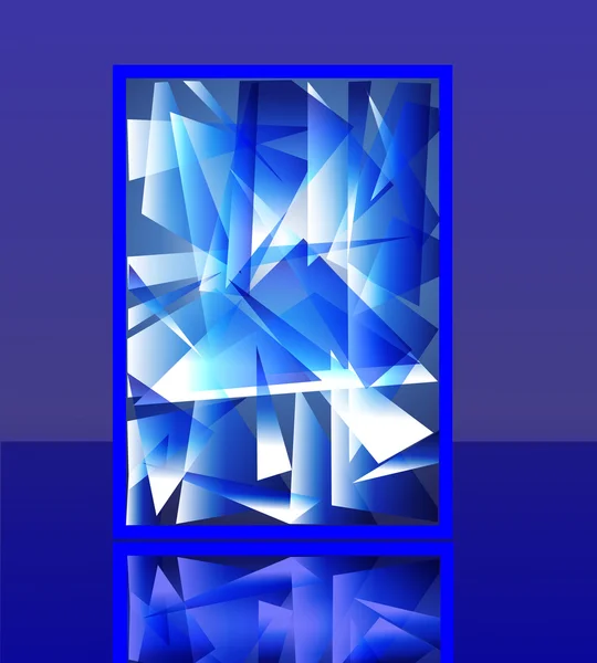Fondo imitación splinter flujo hielo con reflexión — Archivo Imágenes Vectoriales