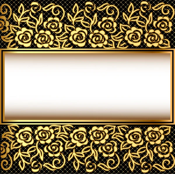 Arrière-plan avec motif or (en) et filet — Image vectorielle
