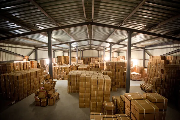 Warehouse and box Stock Picture