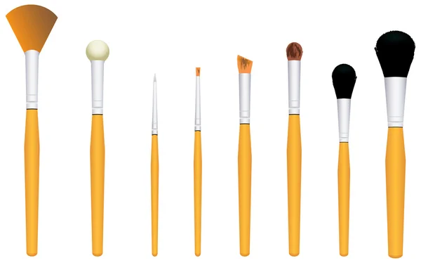 Stock vector Brushes for cosmetics