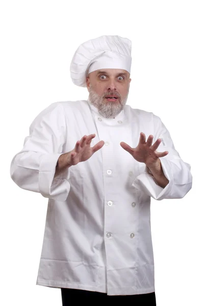 Chef assustado — Fotografia de Stock