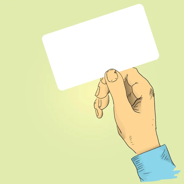 Χέρι με την επαγγελματική κάρτα — Διανυσματικό Αρχείο