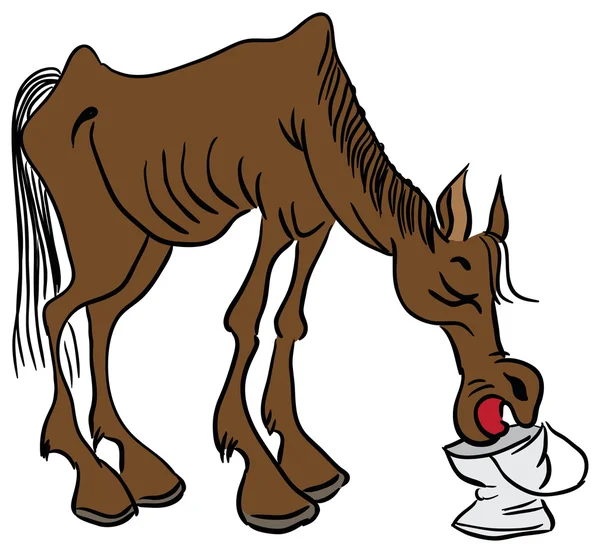 En mager häst — Stock vektor
