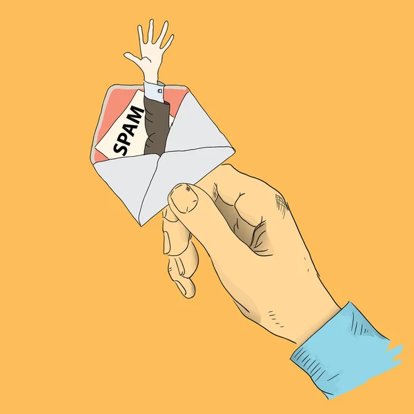 封筒の手 — ストックベクタ