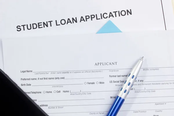 Student loan alkalmazása — Stock Fotó