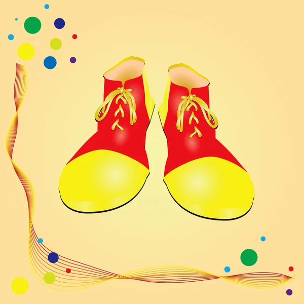 Сlown shoes — Stock Vector