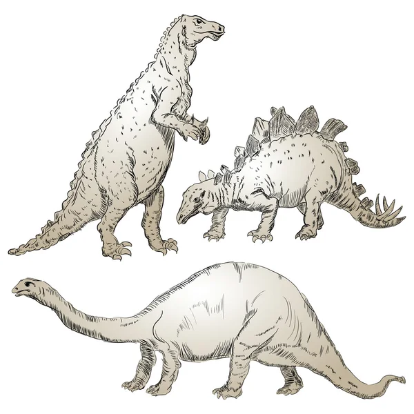Ensemble de dinosaures — Image vectorielle