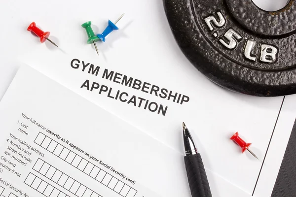 Gym Membership Application — Stock Photo, Image