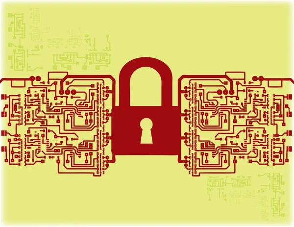 Sistema de segurança electrónica — Vetor de Stock