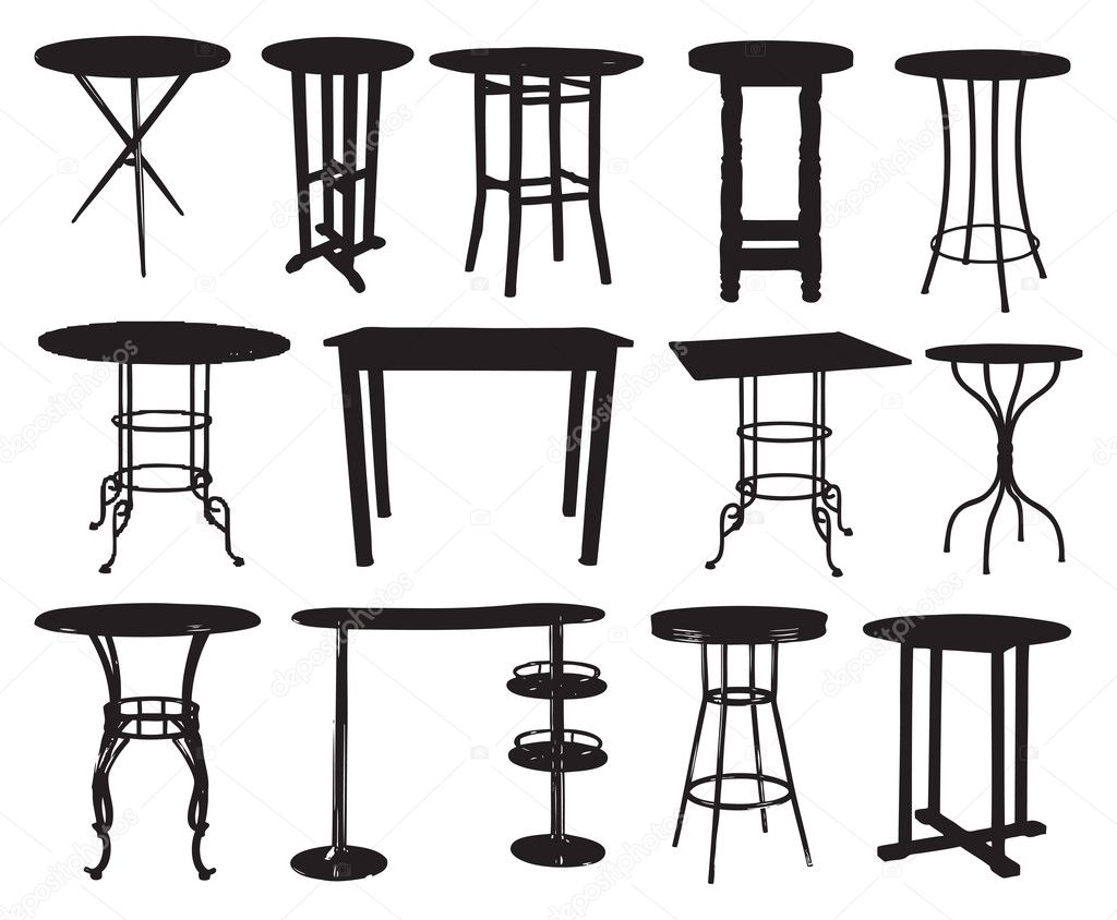 A set of bar tables