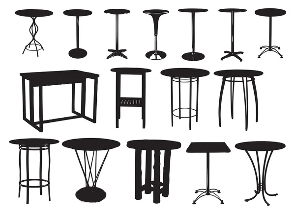 stock vector A set of bar tables