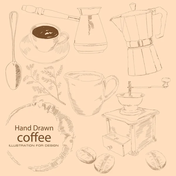 stock vector Coffee - hand drawn