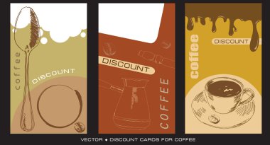 Discount cards for caffee clipart