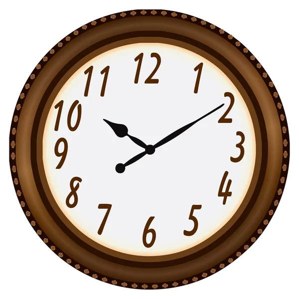 Relógio em uma moldura circular — Vetor de Stock