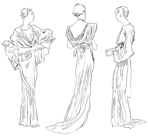 Вечірні сукні — стоковий вектор