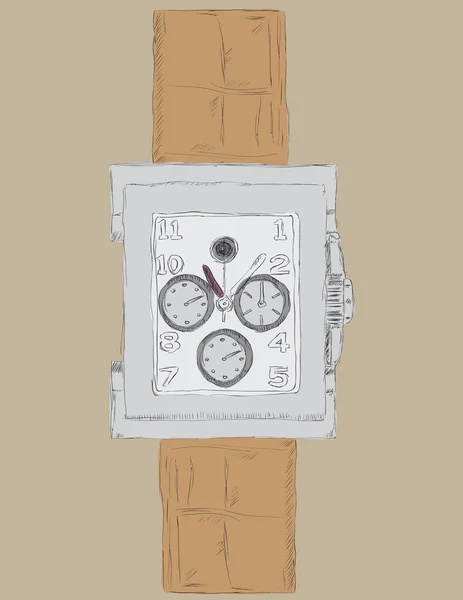Часы под рукой — стоковый вектор