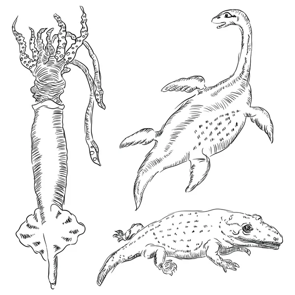 Fauna-palaeontology — Stockový vektor