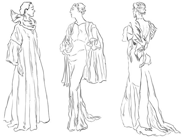 Robes de soirée — Image vectorielle