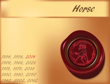 Year of Horse - background clipart