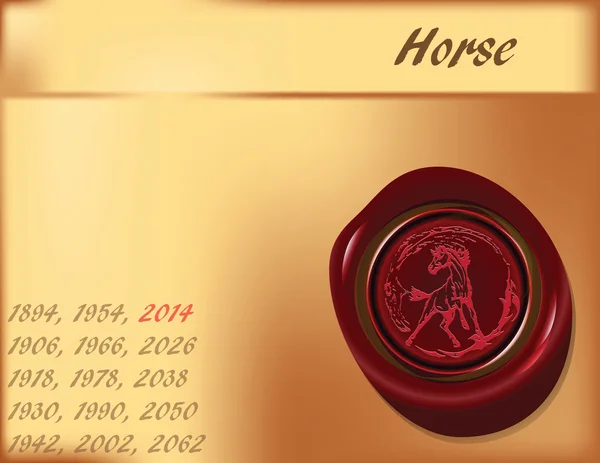 Año del caballo - Fondo — Archivo Imágenes Vectoriales