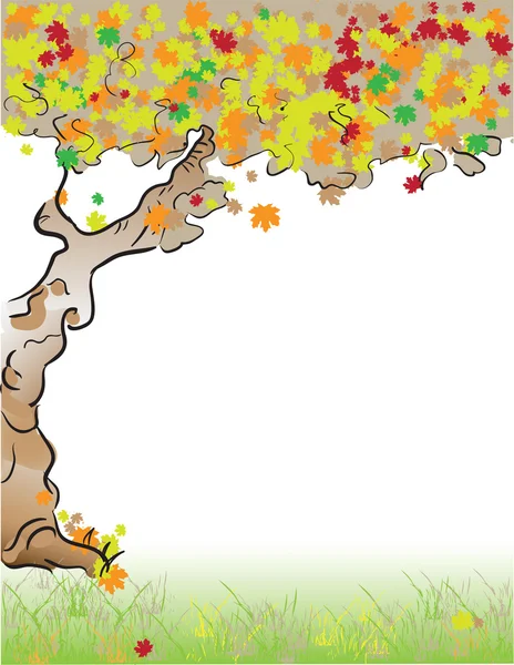 Formátumú levelet fa őszi — Stock Fotó