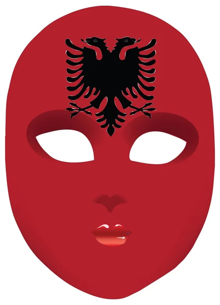 Maska Albánie — Stockový vektor